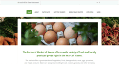 Desktop Screenshot of keenefarmersmarket.com