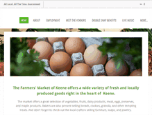 Tablet Screenshot of keenefarmersmarket.com